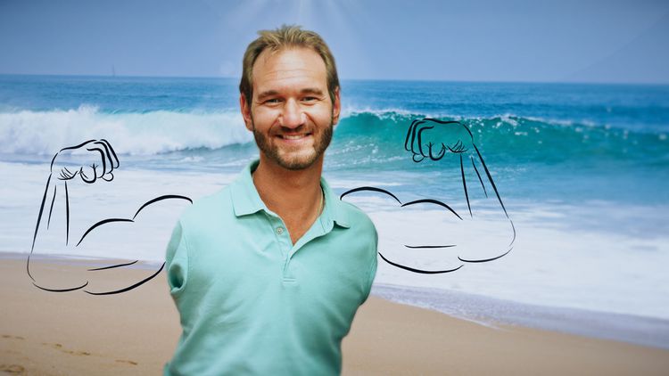 Porträt von Nick Vujicic, christlicher Motivationsredner